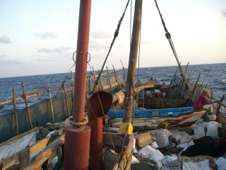 ジブチ→イエメン間の船