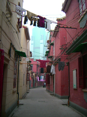 上海の路地裏の風景