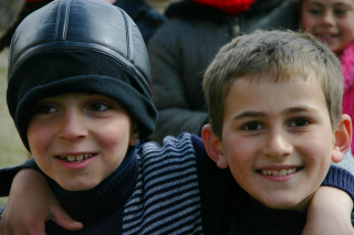 グルジアの子供たち in カズベキ